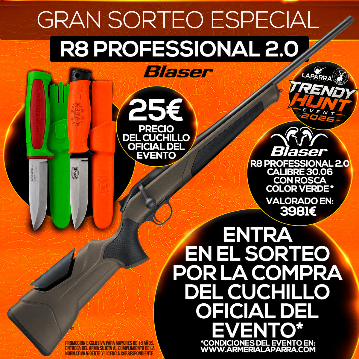 Cuchillo Oficial Trendy Hunt Event 2026 con Participación en Sorteo