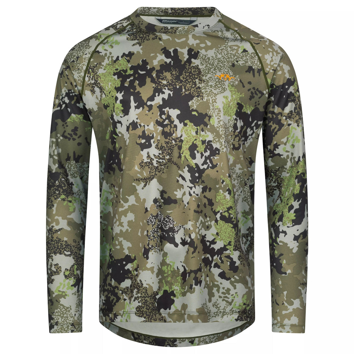 Camiseta manga larga BLASER Tech LS Shirt 23 HunTec Camo / Verde Olive