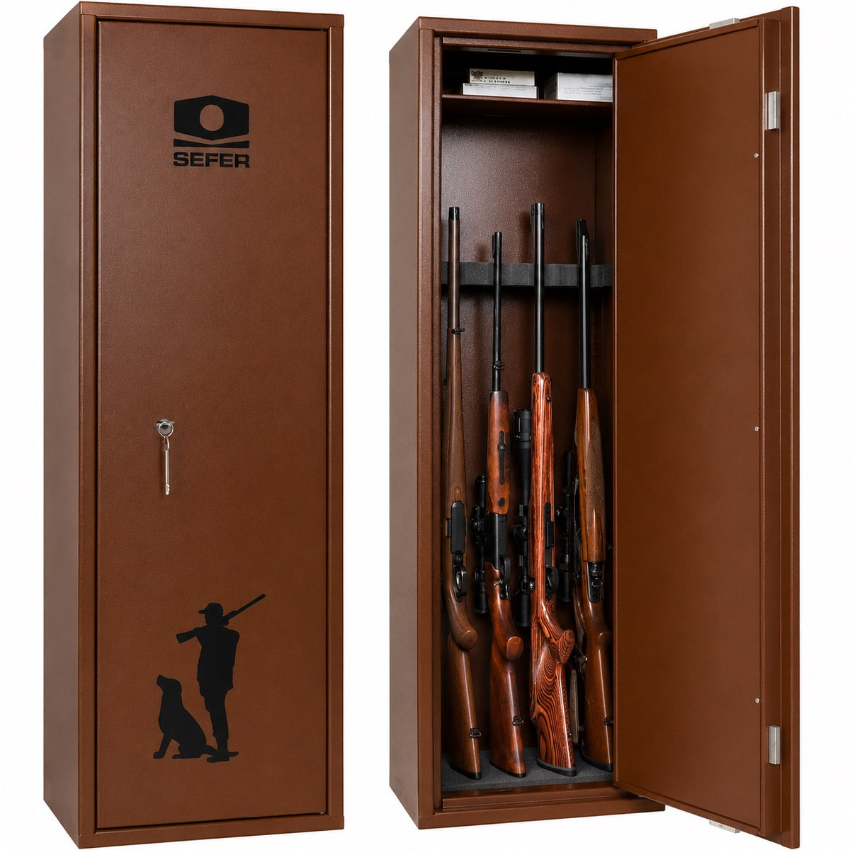 Armero de seguridad SFV-108 8 armas largas + visor con estante