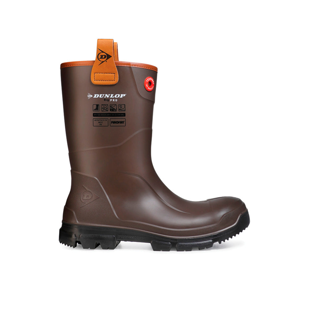 Bota de borracha Dunlop RigPro Dark Brown