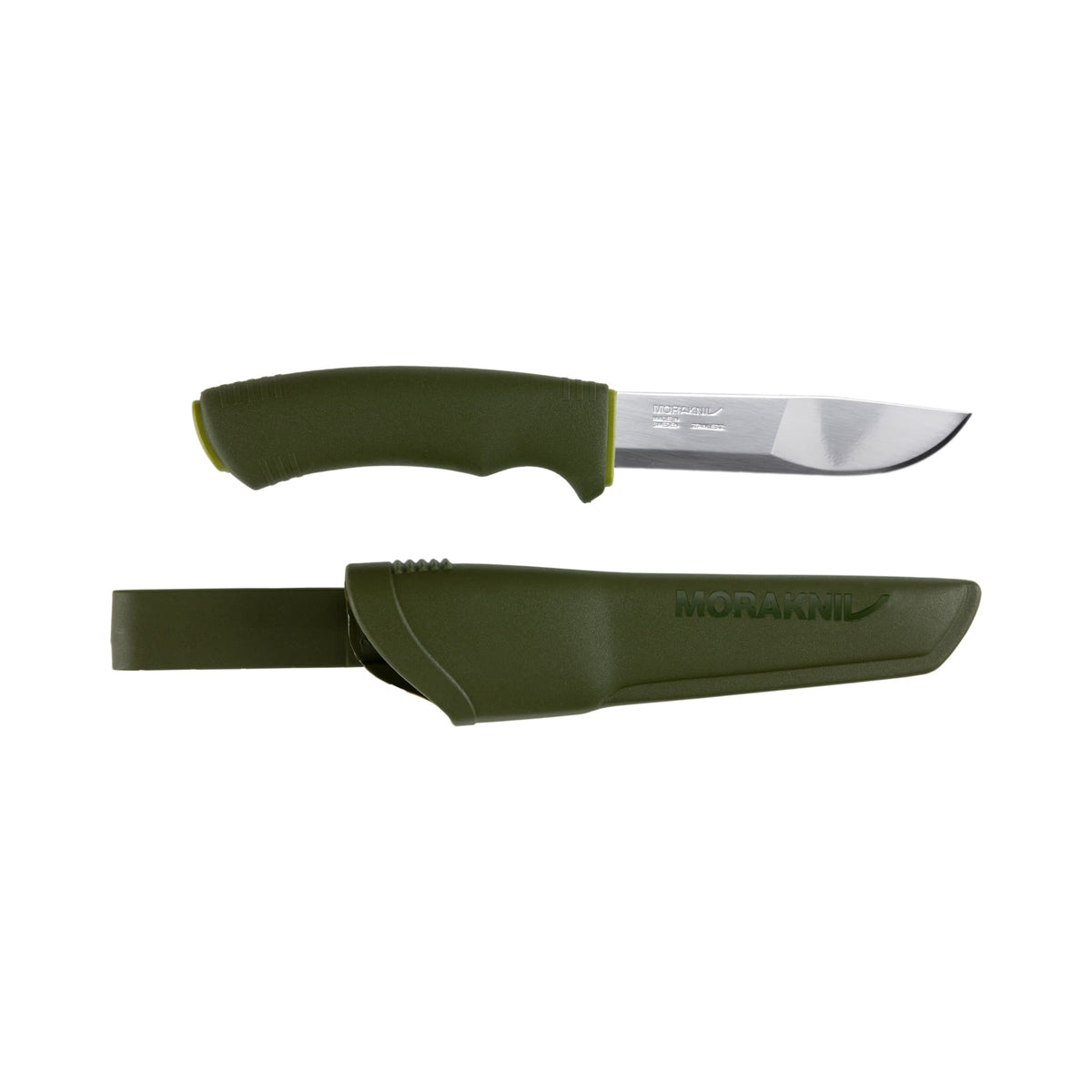 Cuchillo Bushcraft Forest (S) en acero inoxidable – versión verde militar