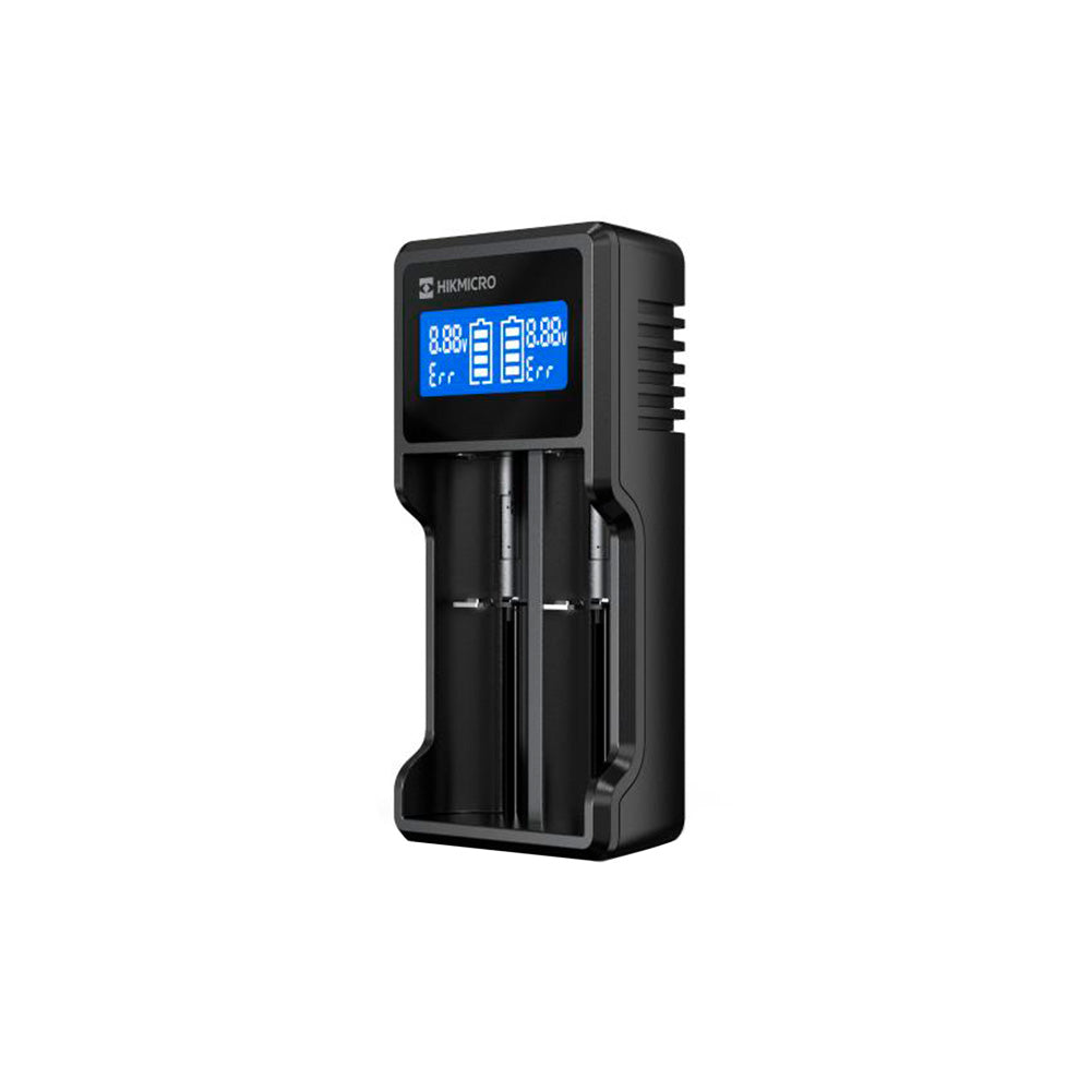 Cargador externo con pantalla LCD Hikmicro para 18650/ 21700/ RCR123