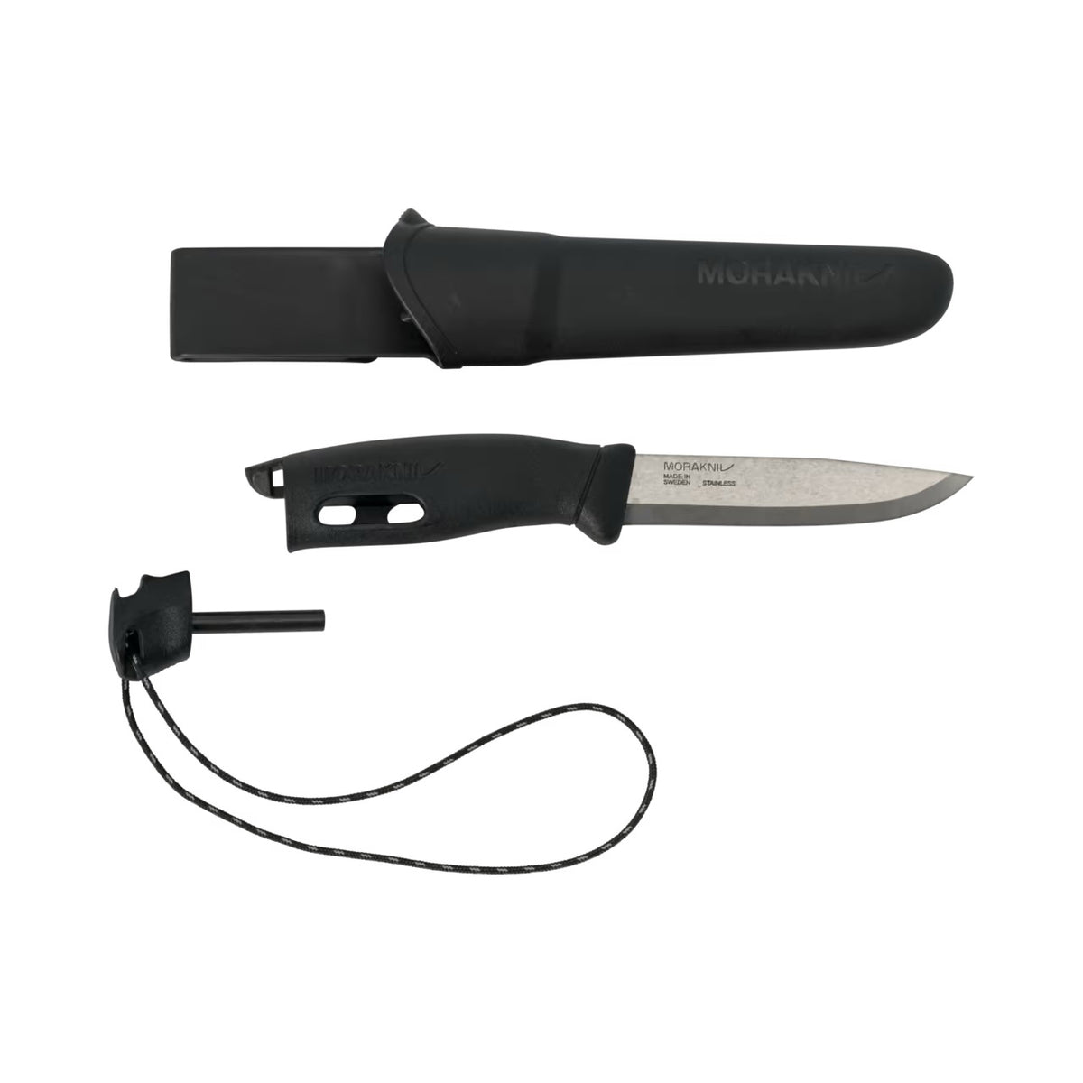 Cuchillo compacto Morakniv Companion Spark (S) en acero inoxidable + Pedernal
