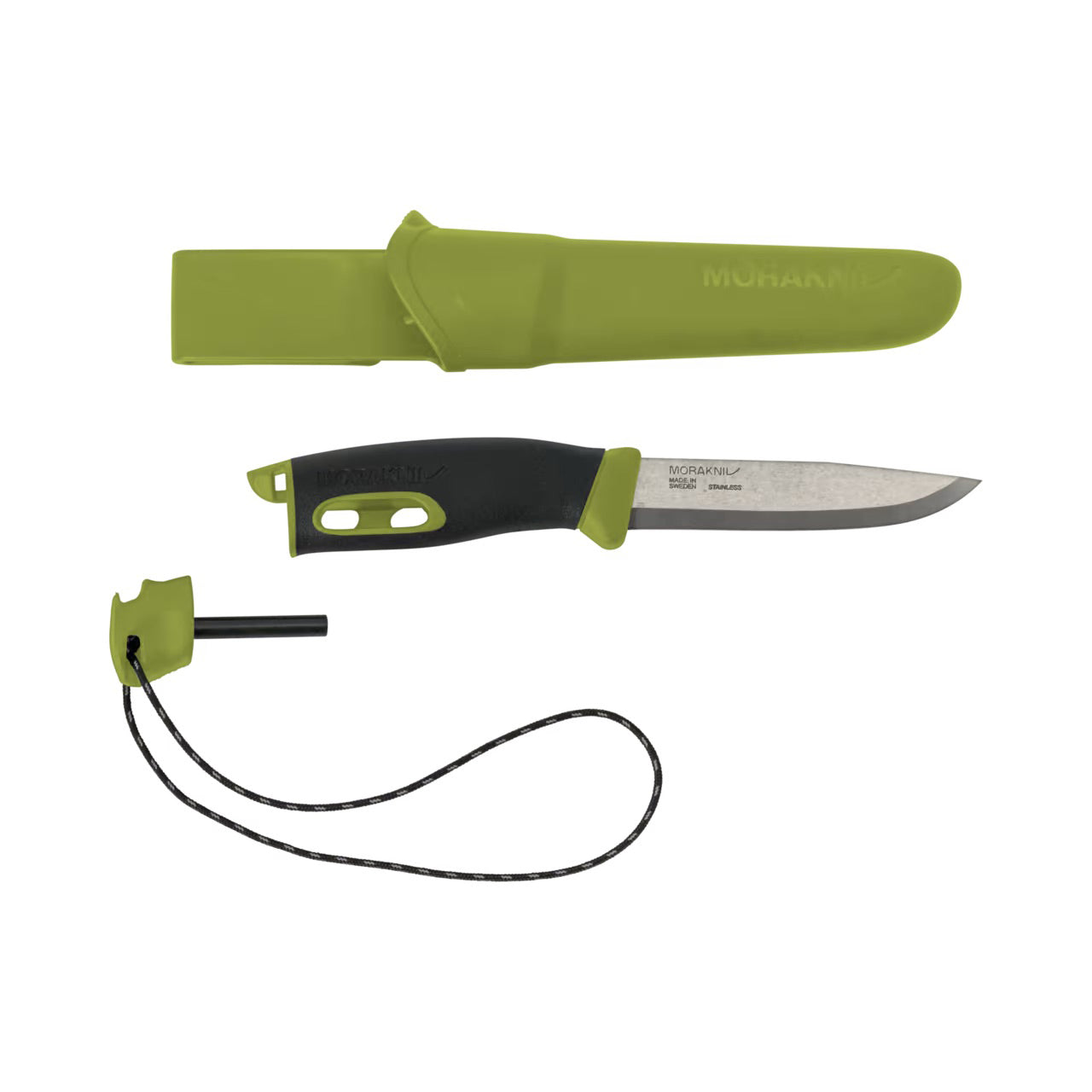 Cuchillo compacto Morakniv Companion Spark (S) en acero inoxidable + Pedernal