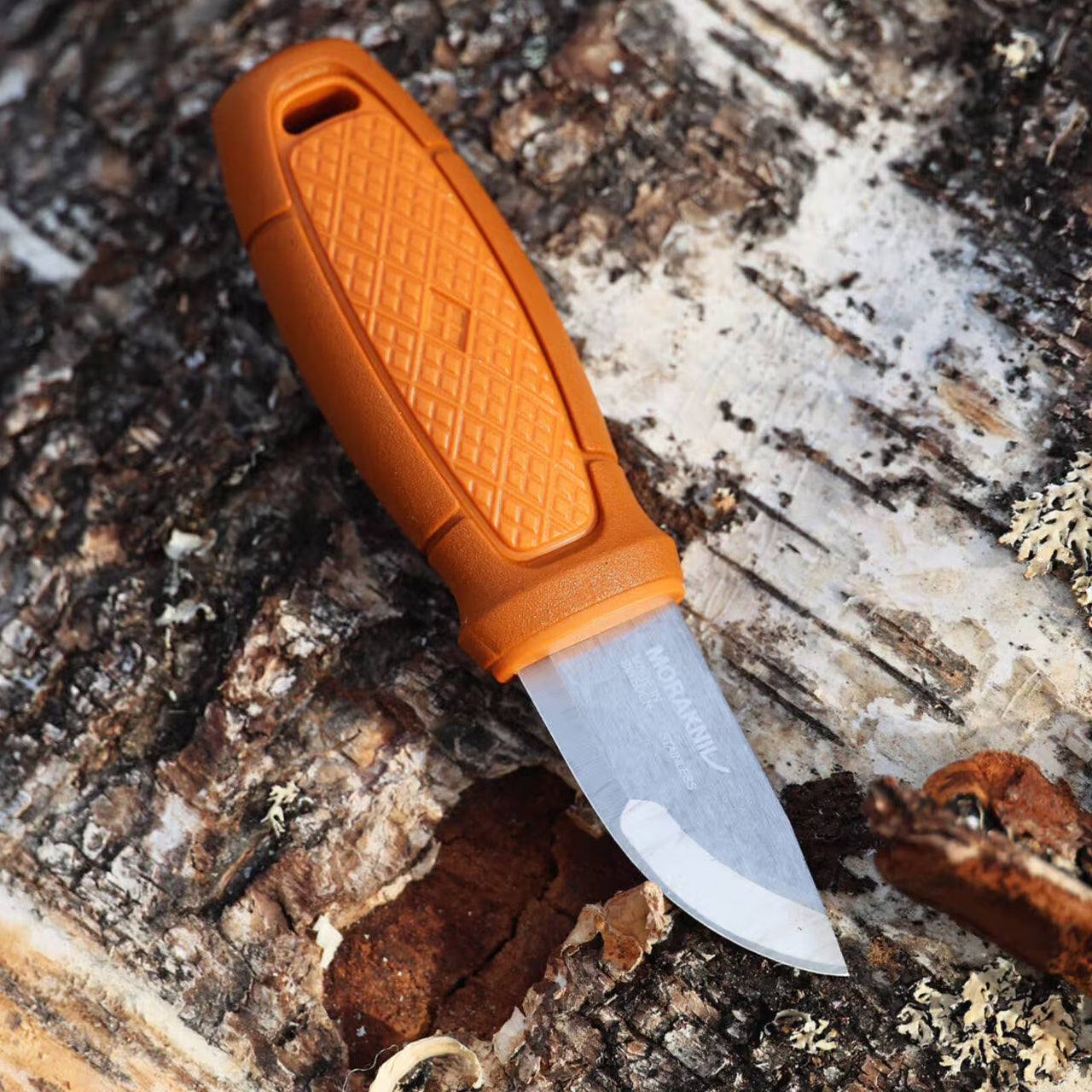 Cuchillo compacto Morakniv Eldris con bucle para cinturón (S) en acero inoxidable 12C27
