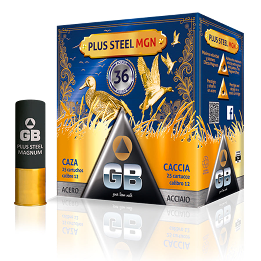 Cartuchos Caza GB Plus Steel 36 MGN - Calibre 12