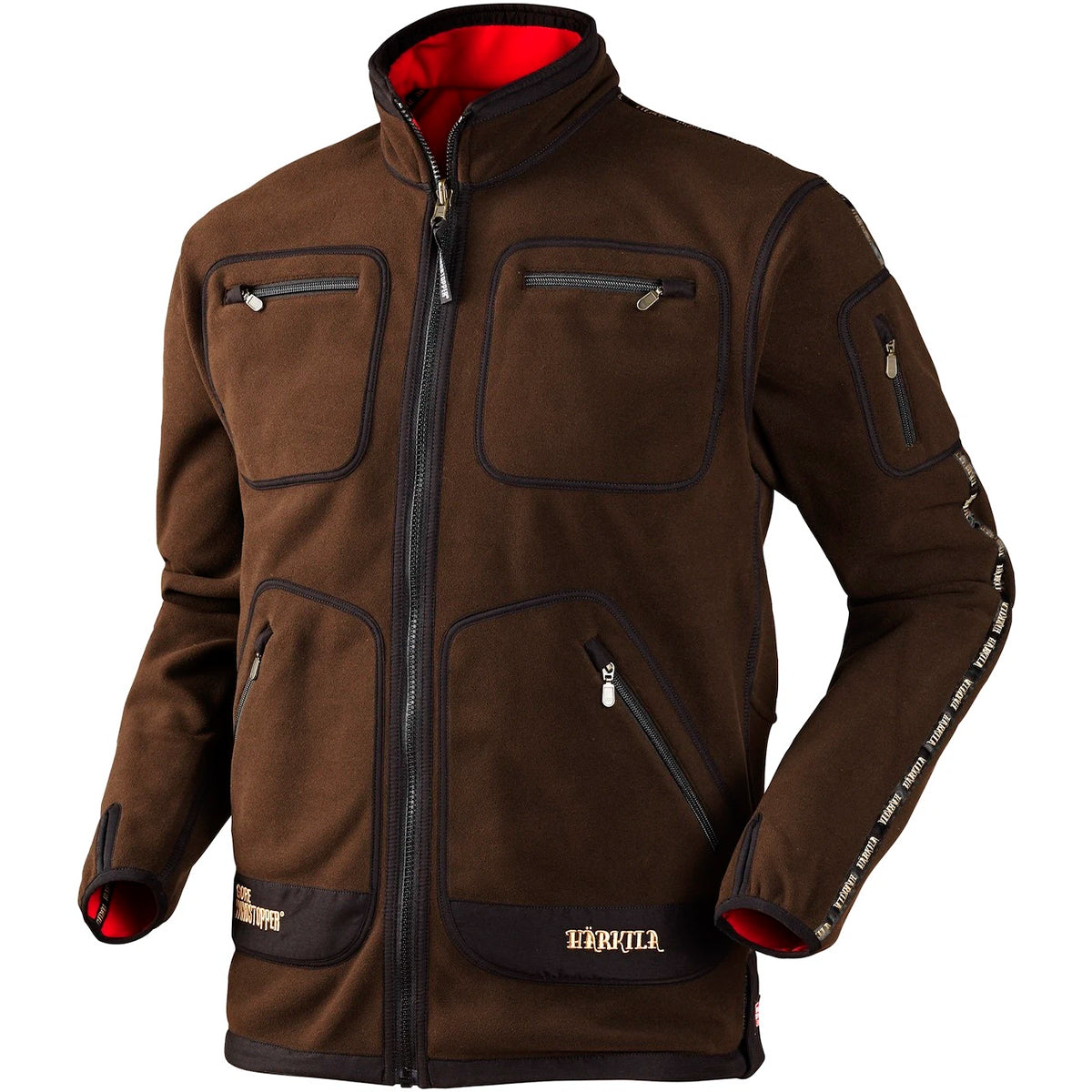 Chaqueta polar reversible Härkila Kamko con Gore-Tex y Cortavientos color marrón rojo
