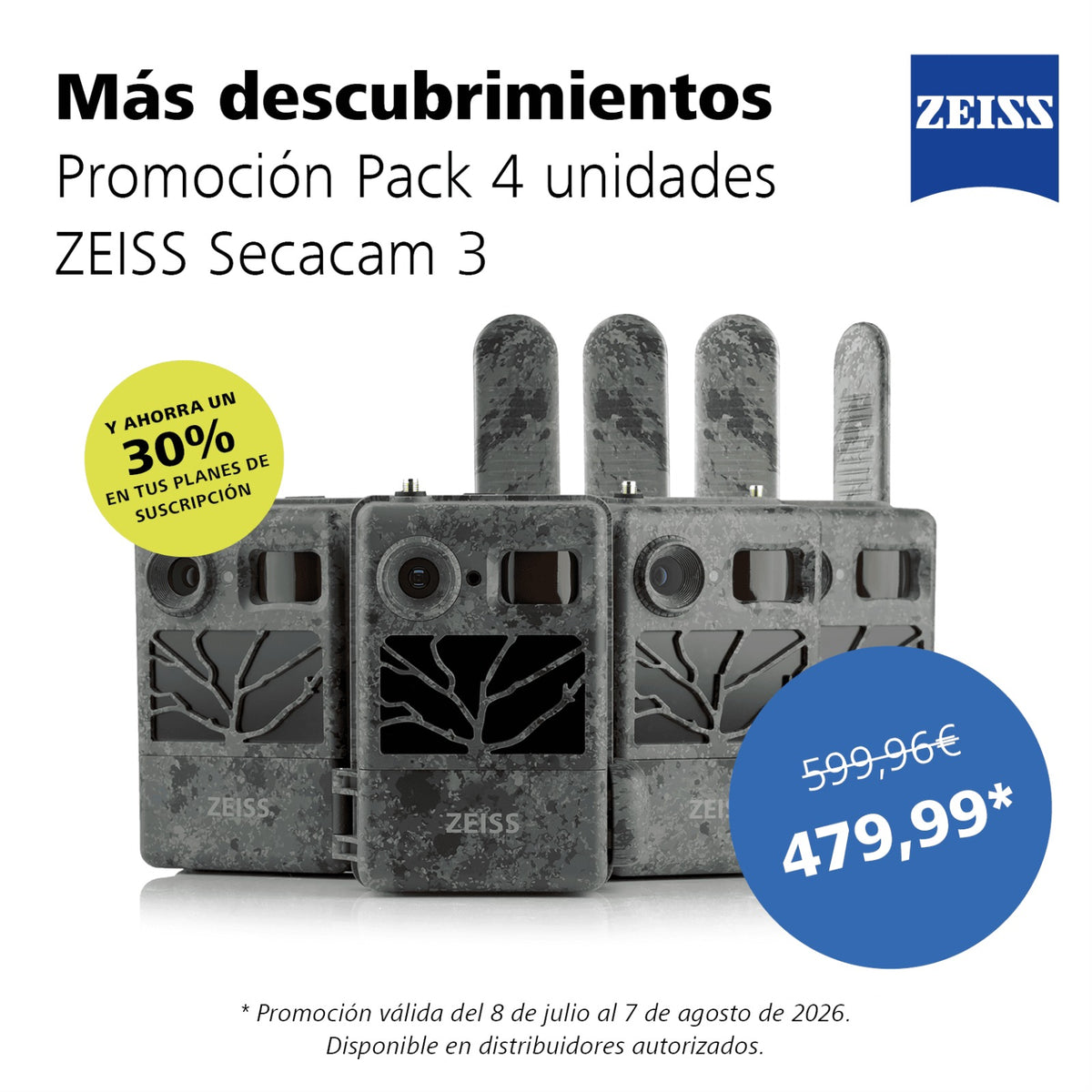 Pack de 4 câmaras de fototarmapagem ZEISS Secacam 3 em promoção