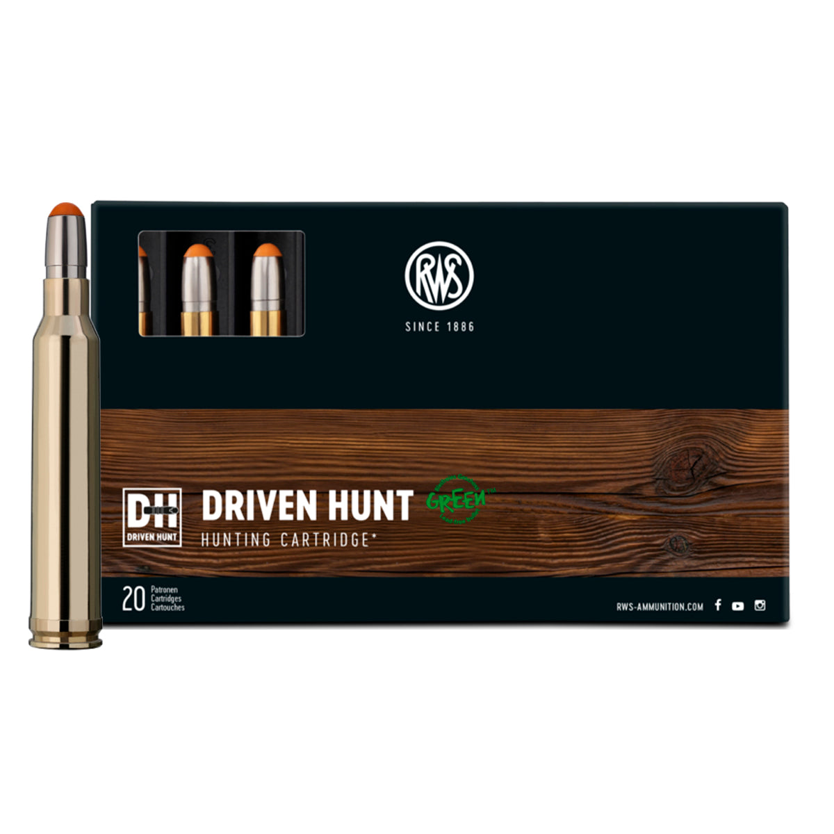 Munición Caza en Montería RWS Driven Hunt – Punta Expansiva - Green