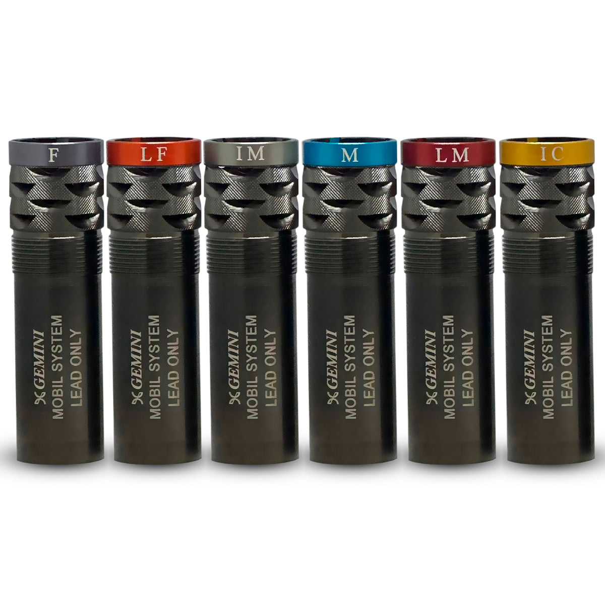 Choke Gemini Freno de boca +20mm Mobilchoque (51mm) calibre 12 con banda de color para escopetas de caza y tiro deportivo