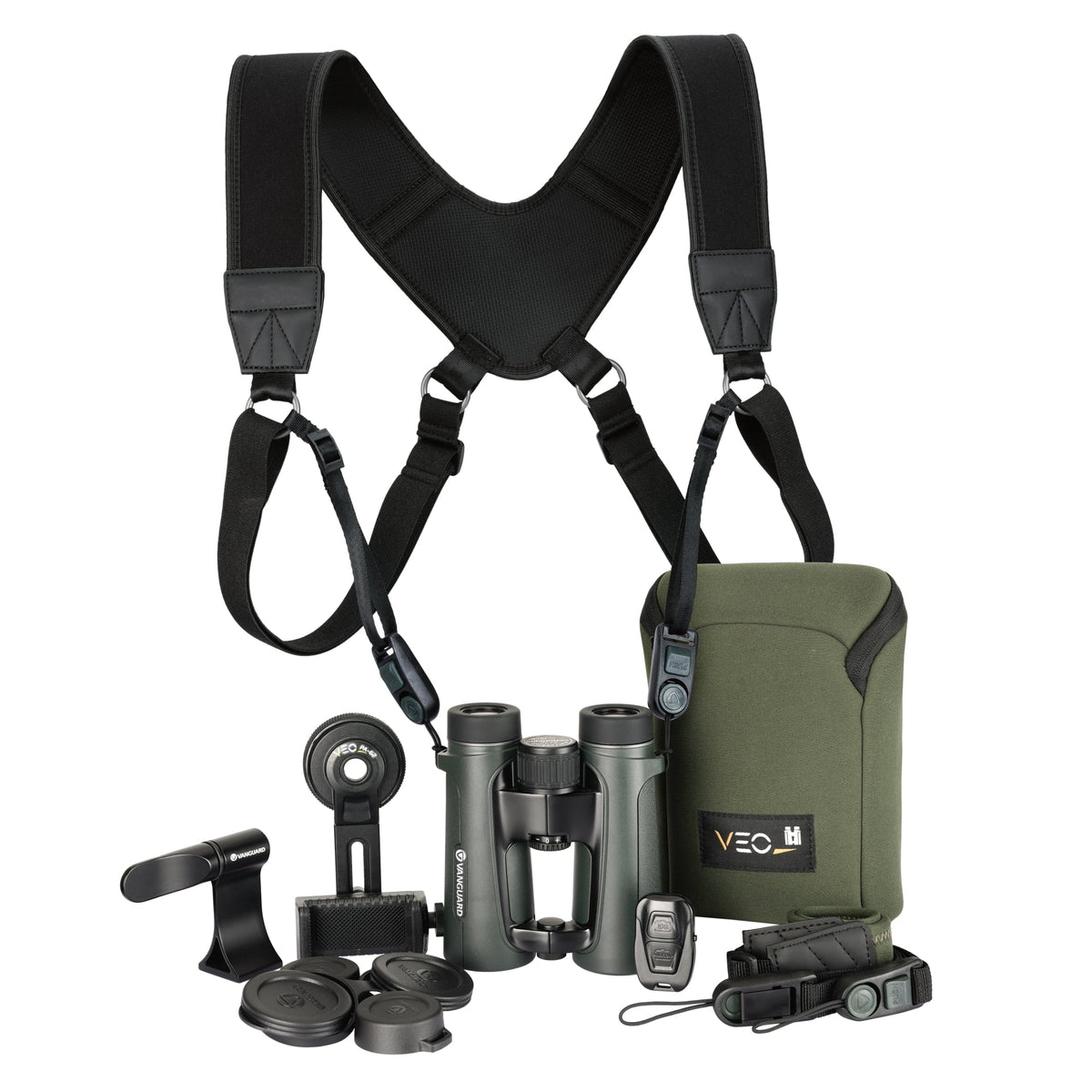 Kit de Prismáticos Veo HD IV 8x42 con arnés y adaptador digiscoping