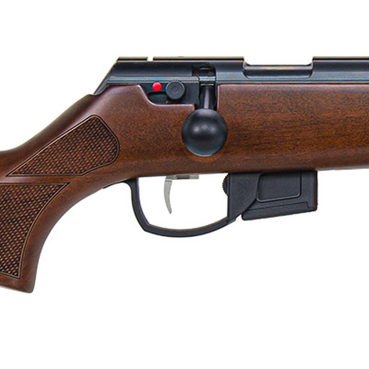 Carabina Anschütz 1761 Classic Heavy Barrel .22 LR - detalle de la acción y la culata