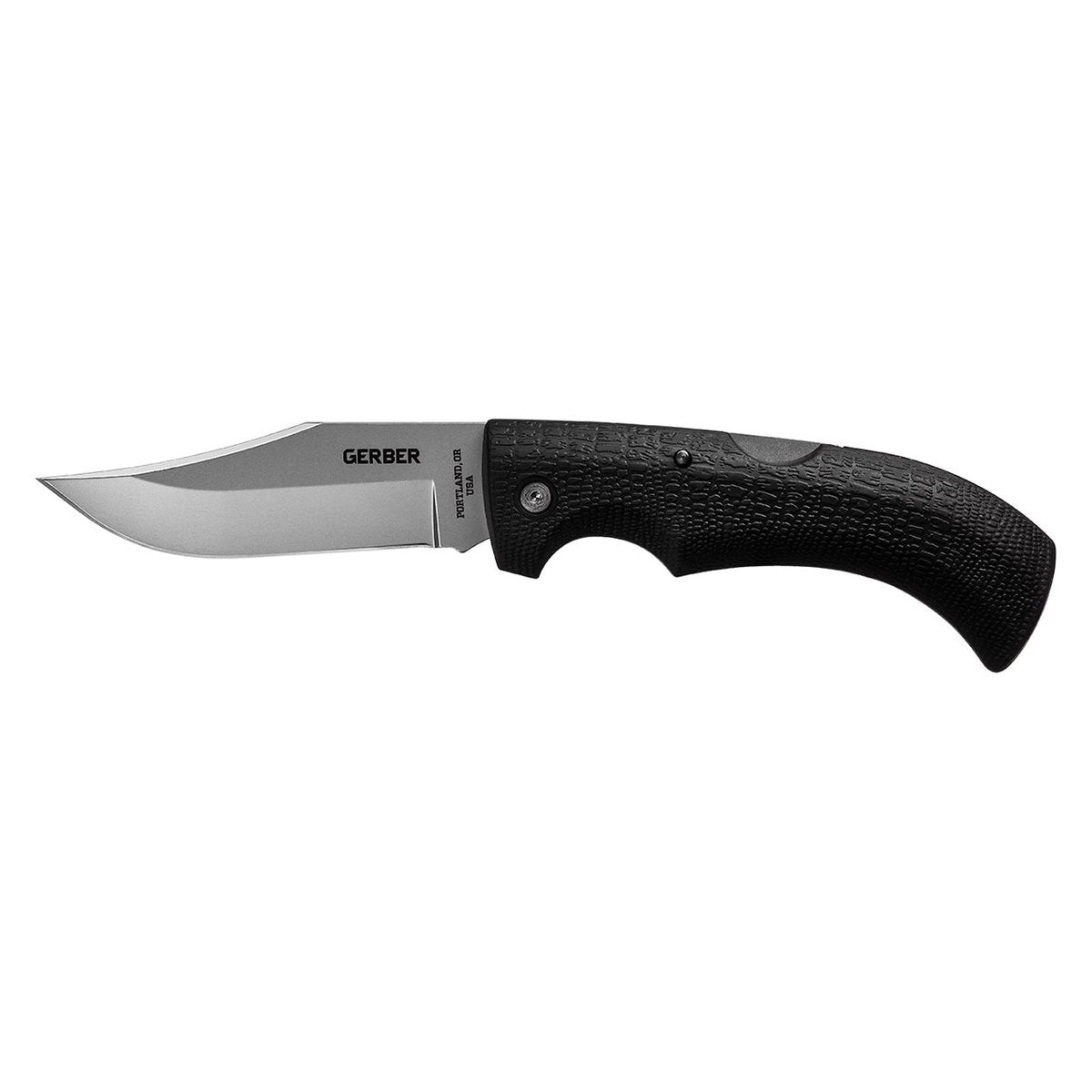 Cuchillo plegable Gator Clip Point filo liso negro GERBER