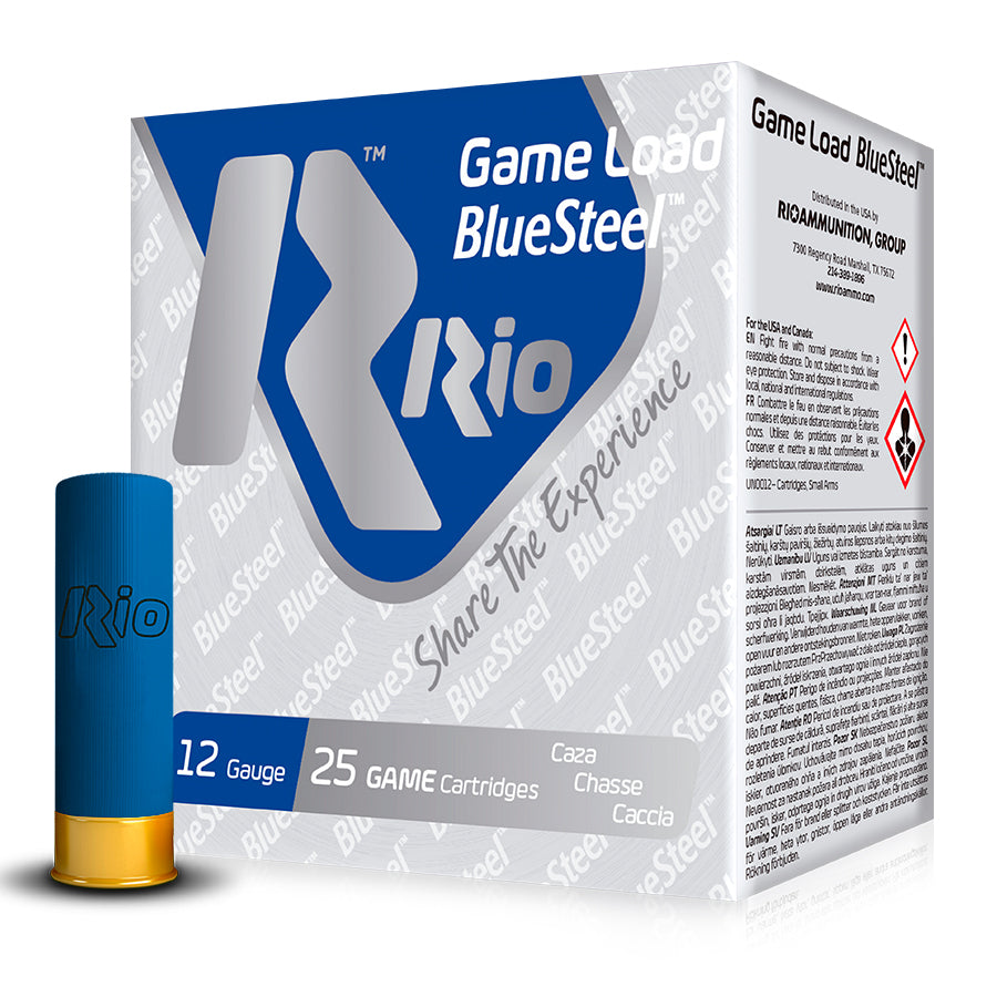 Cartuchos de caza RIO Game Load Blue Steel 28 gr Calibre 12