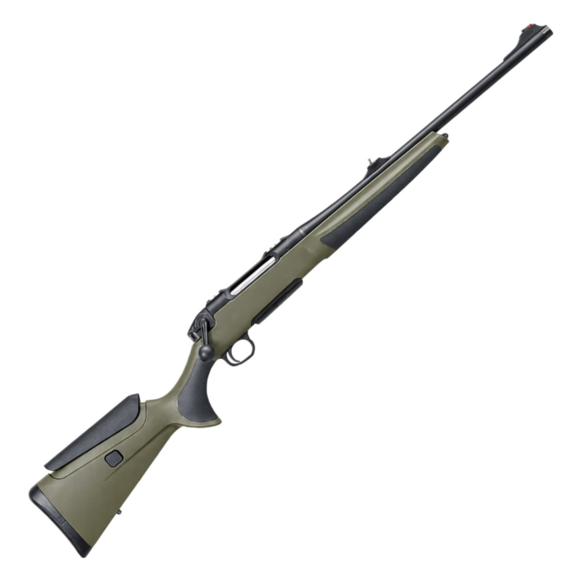 Rifle Haenel Jaeger NXT AWS con culata sintética verde regulable y cañón negro