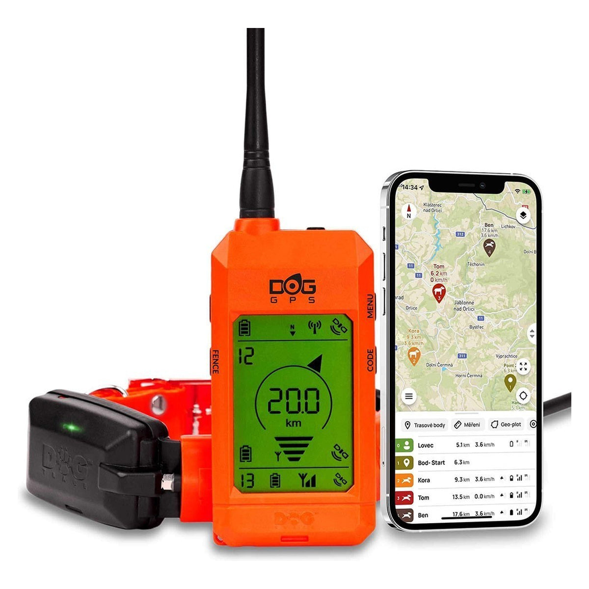 Equipo localizador Dogtrace GPS X30 color naranja · vista 1
