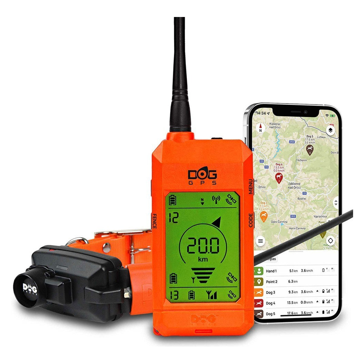 Equipo localizador Dogtrace GPS X30-B color naranja · vista 1