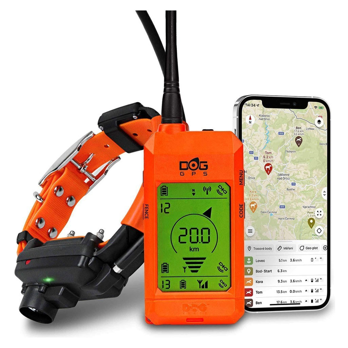 Equipo localizador Dogtrace GPS X30-TB color naranja · vista 1