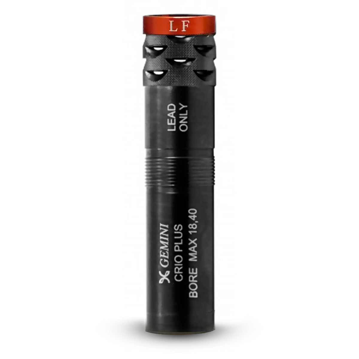 Choke Gemini Freno en boca +20mm Crio Plus (70mm) calibre 12 con banda de color para escopetas de caza y tiro deportivo