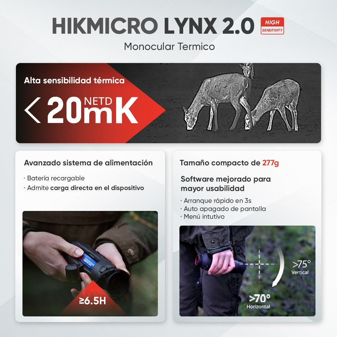 Monocular térmico Hikmicro LYNX Pro LH15 2.0