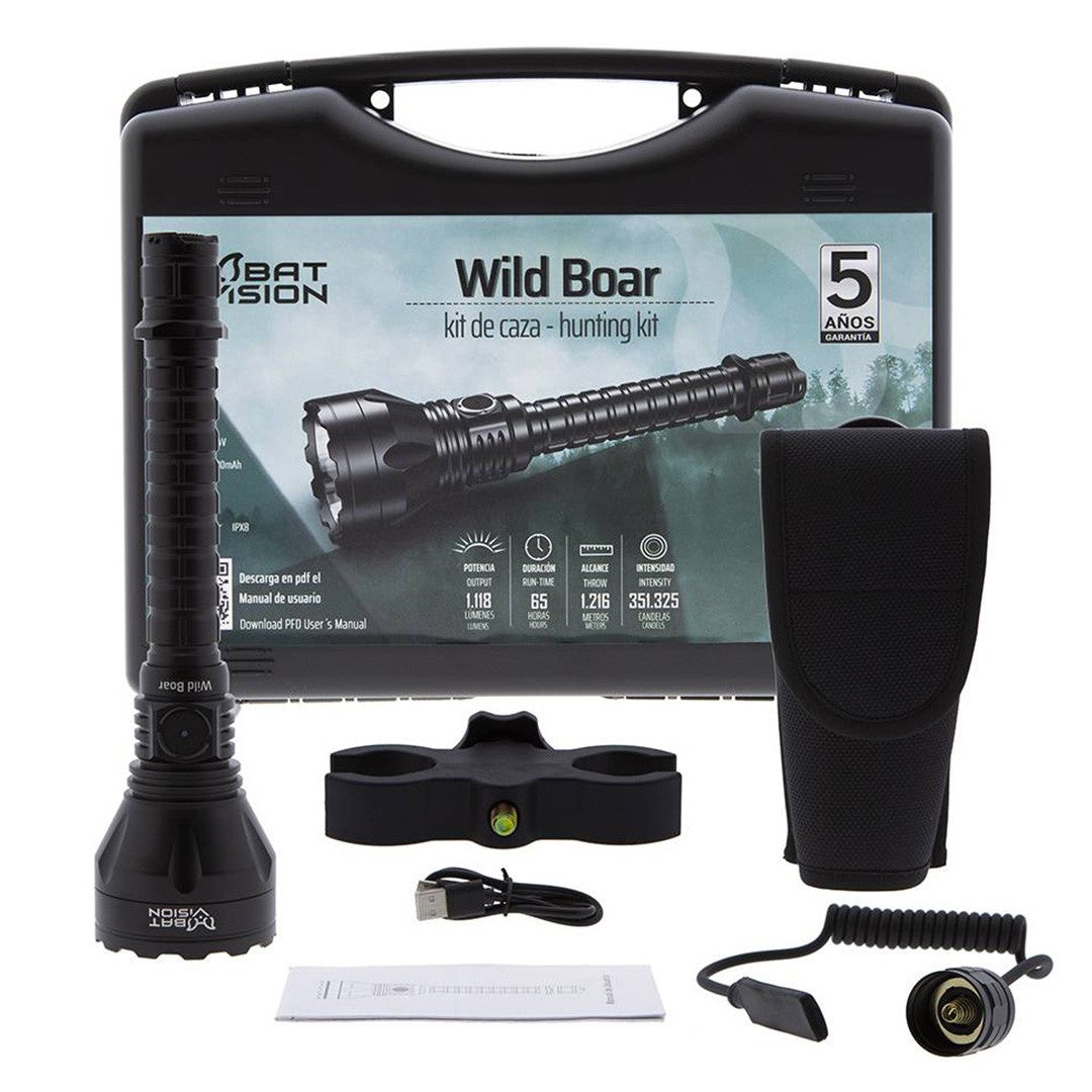 Kit de caza con linterna Wild Boar Bat Vision