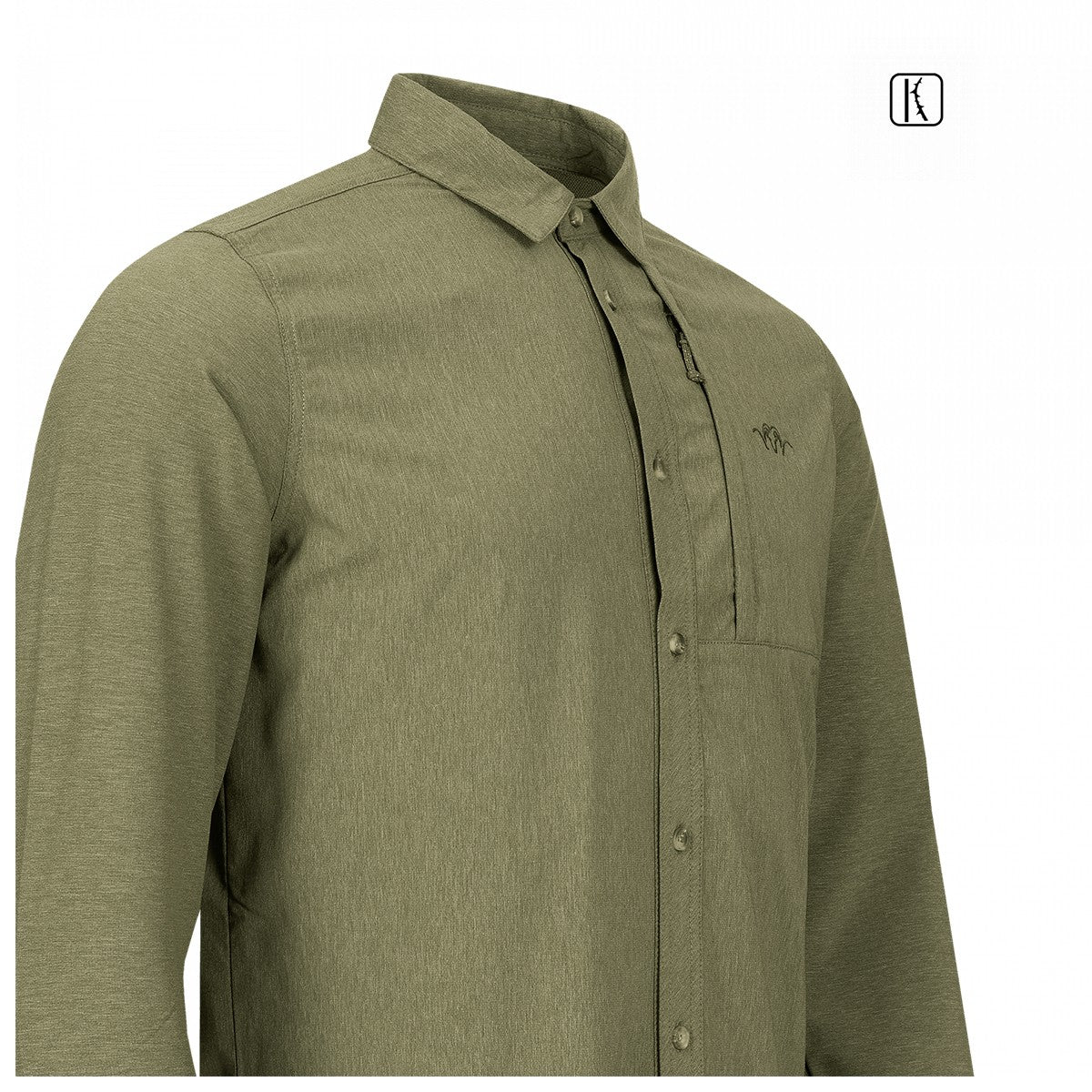 Camisa verde caza BLASER HunTec TT 21