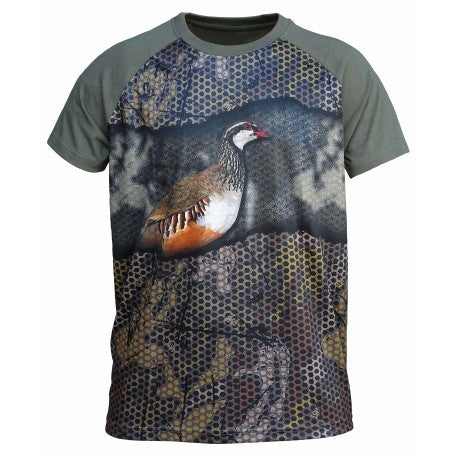 Camiseta Benisport Forest Print 3D perdiz