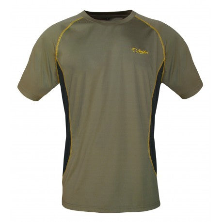 Camiseta técnica Benisport kaqui / amarillo infantil