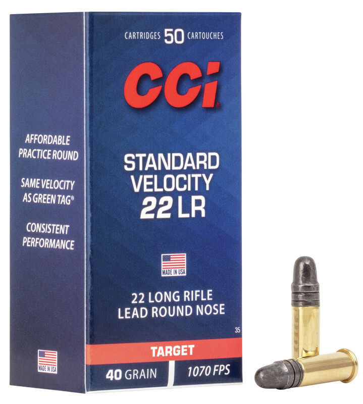 Munición CCI Standard Velocity - .22 LR - 40 grains - LRN