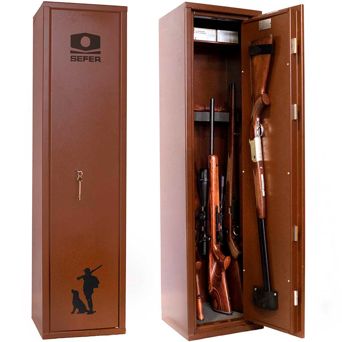 Armero de seguridad SFV-106 5 armas largas + visor con estante