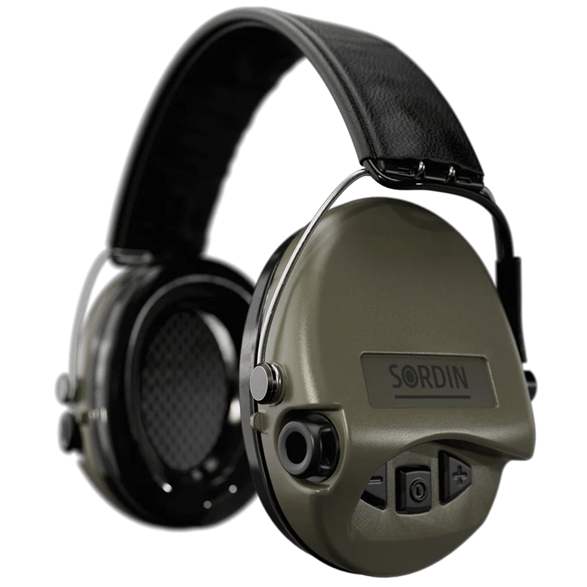 Sordin Supreme Pro & SUPREME-PRO-Headband Cuero Negro-Cup Verde-PVC