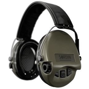 Sordin Supreme Pro & SUPREME-PRO-Headband Cuero Negro-Cup Verde-PVC