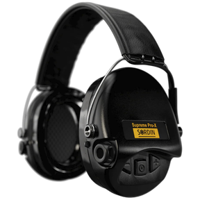 Sordin Supreme Pro-X Led (1) & SUPREME PRO X LED Headband Cuero Negro-Cup Negro-GEL