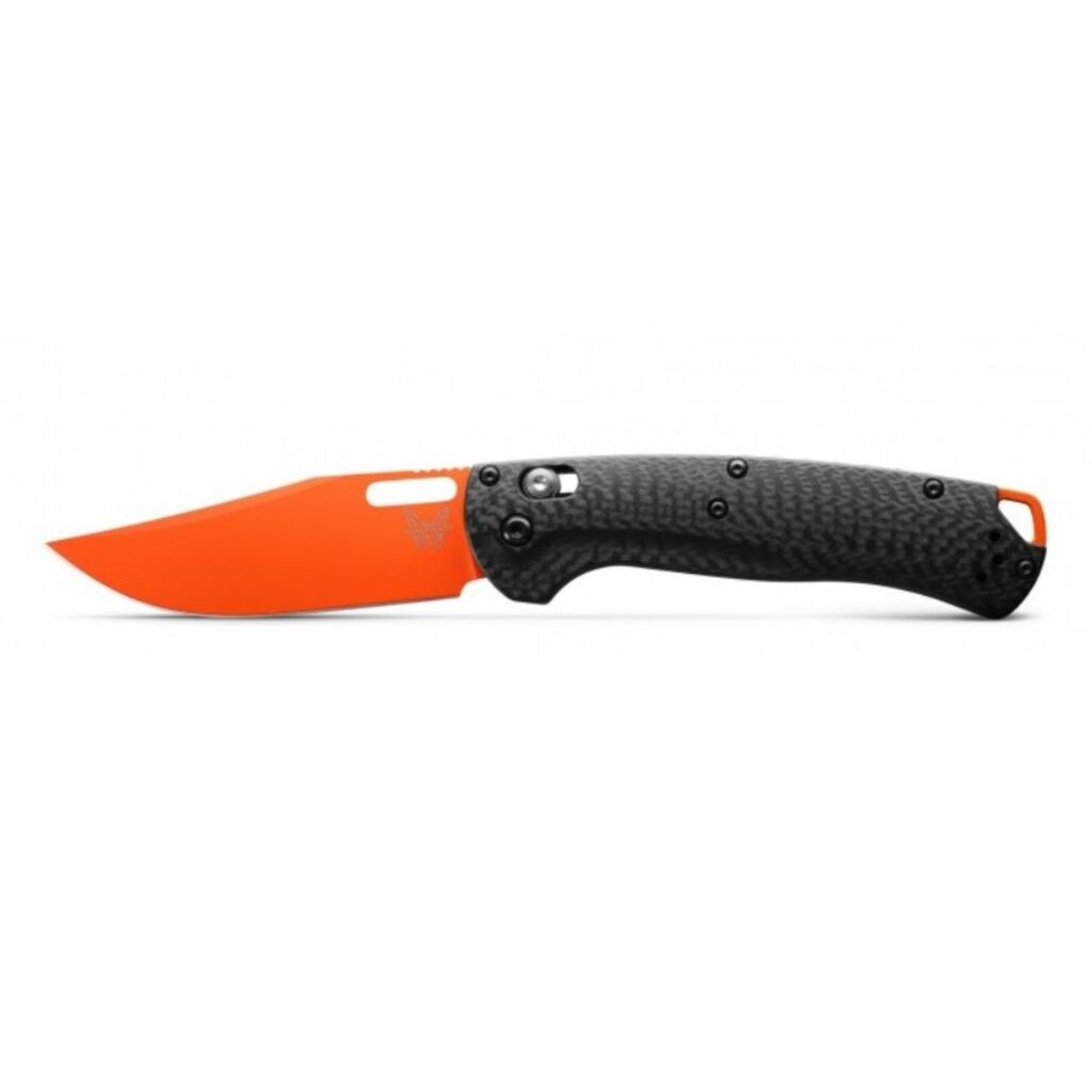 Navaja BENCHMADE Taggedout CPM-Magnacut Fibra Carbono detalle oficial