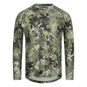 Camiseta manga larga BLASER Tech LS Shirt 23 HunTec Camo / Verde Olive