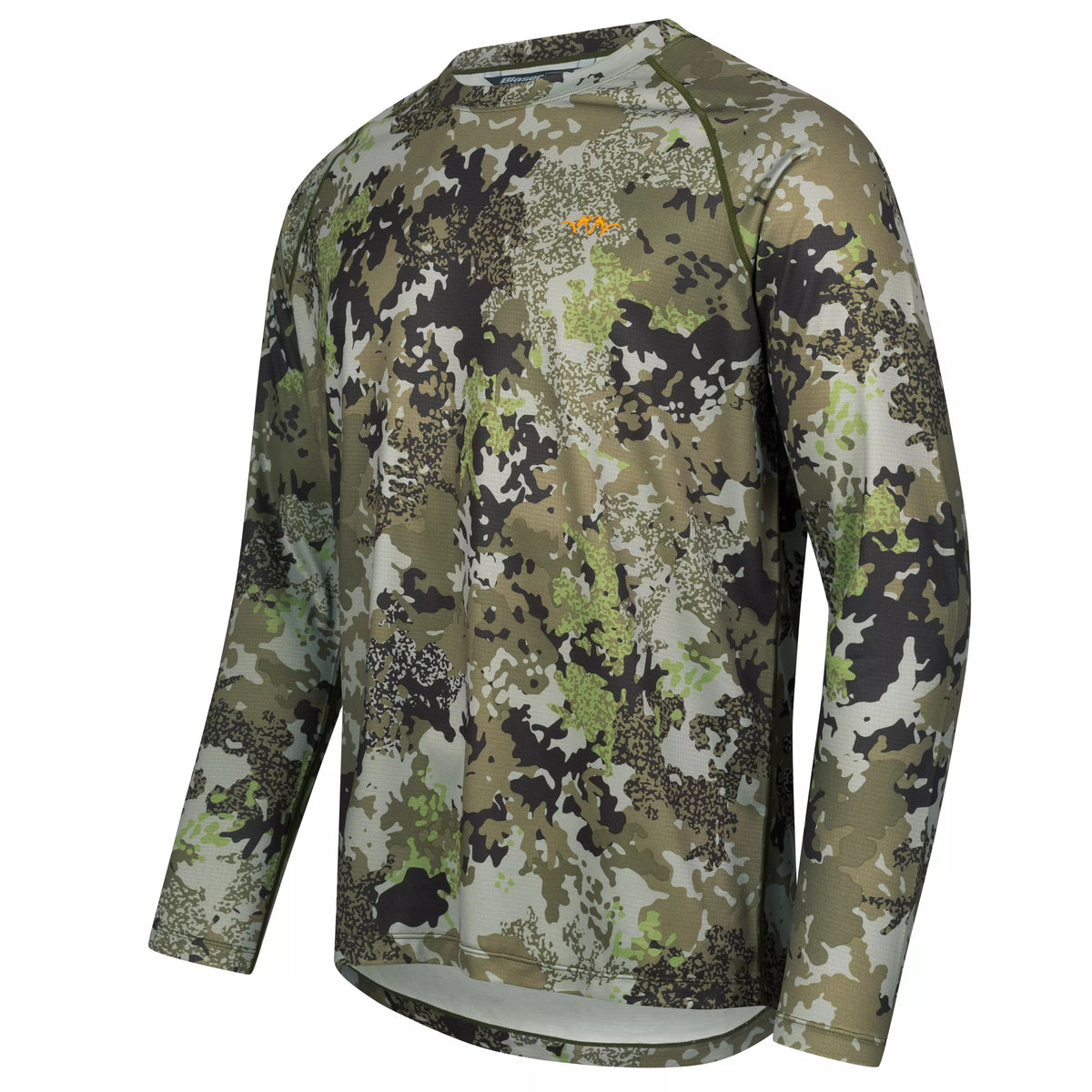 Camiseta manga larga BLASER Tech LS Shirt 23 HunTec Camo / Verde Olive