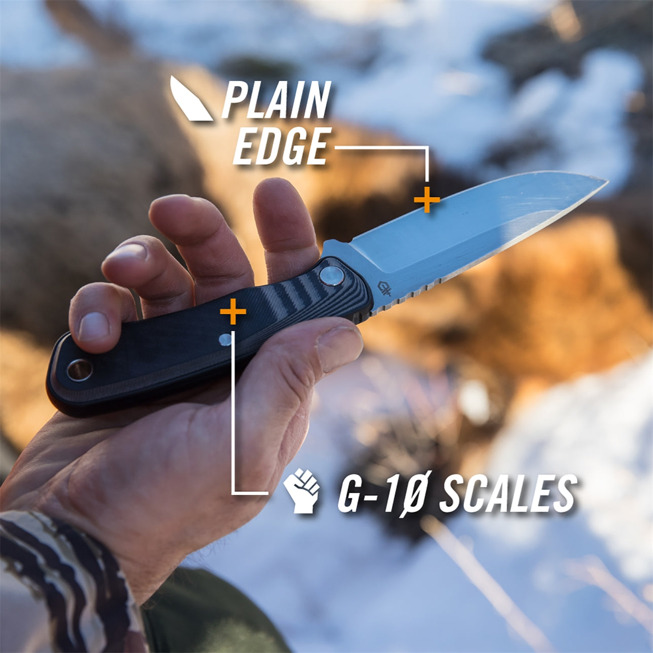 Cuchillo de caza Downwind Drop Point negro GERBER