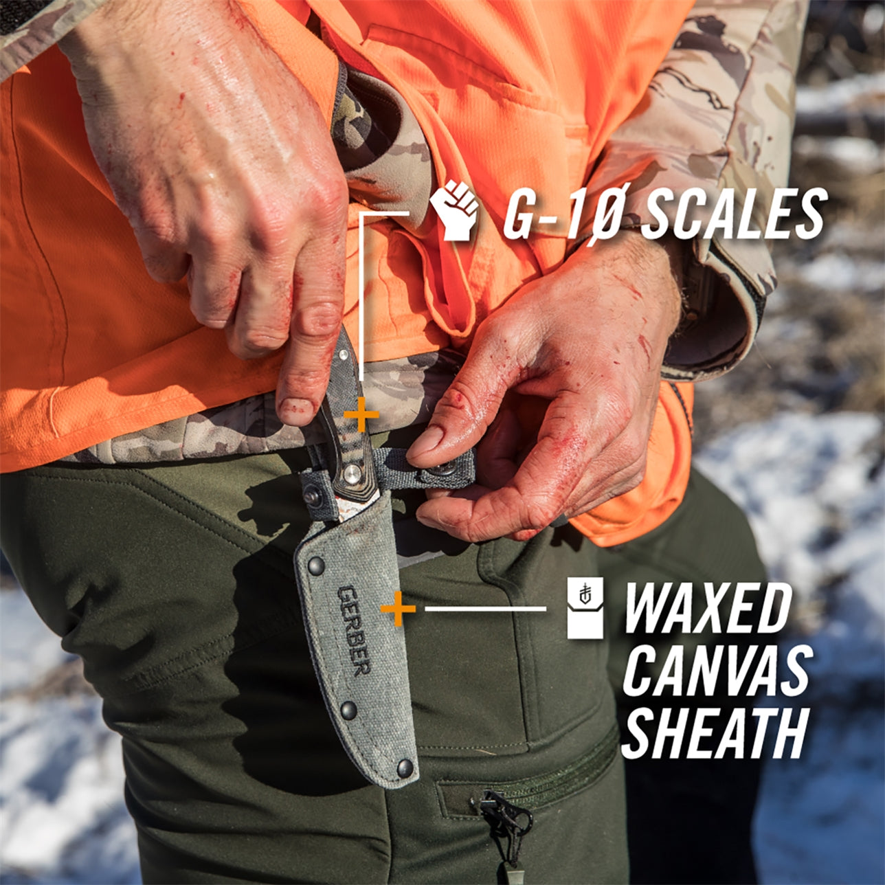 Cuchillo de caza Downwind Caper negro GERBER