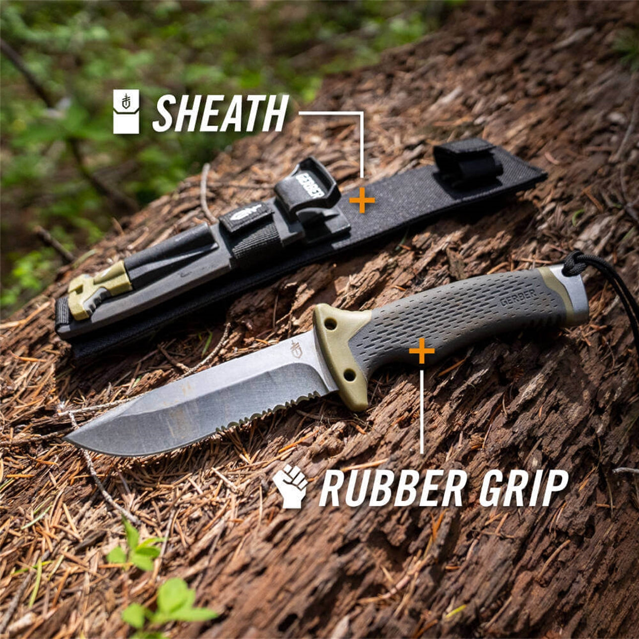 Cuchillo de supervivencia Ultimate filo mixto negro GERBER