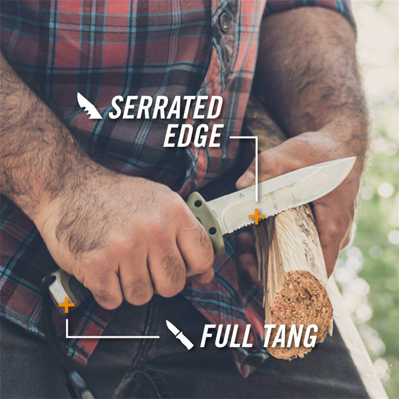 Cuchillo de supervivencia Ultimate filo mixto negro GERBER
