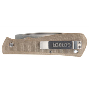 Cuchillo plegable Mansfield filo liso micarta GERBER