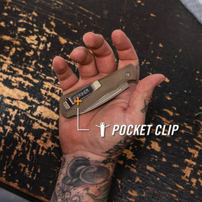 Cuchillo plegable Mansfield filo liso micarta GERBER