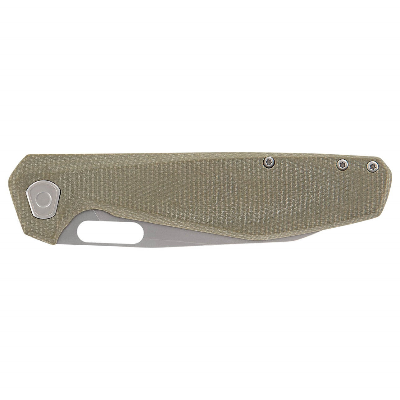 Cuchillo plegable Slimsada filo liso micarta verde oliva GERBER