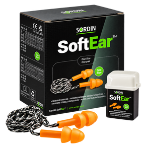 Tapones Silicona Sordin Reusable Cord Naranja (1X50p)- Talla Unica