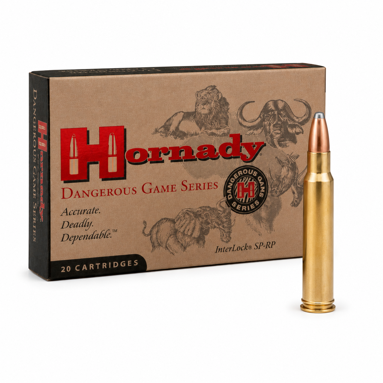 Munición HORNADY Dangerous Game InterLock SP-RP