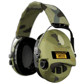 Sordin Supreme Pro-X Led & SUPREME PRO X LED Headband Textil Camo-Cup Camo-GEL