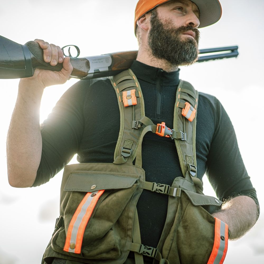 Chaleco-mochila de caza Nature by Marsupio Suede Jungla Pro 18L