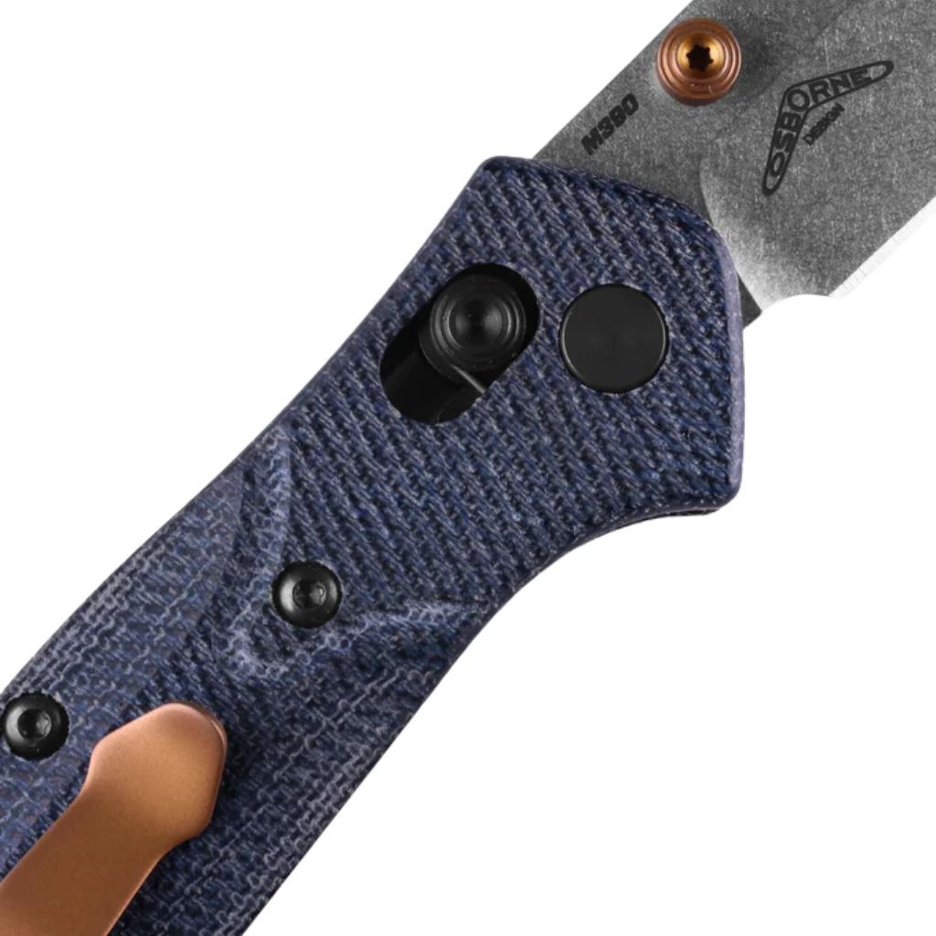 Navaja BENCHMADE Mini Osborne Micarta detalle oficial