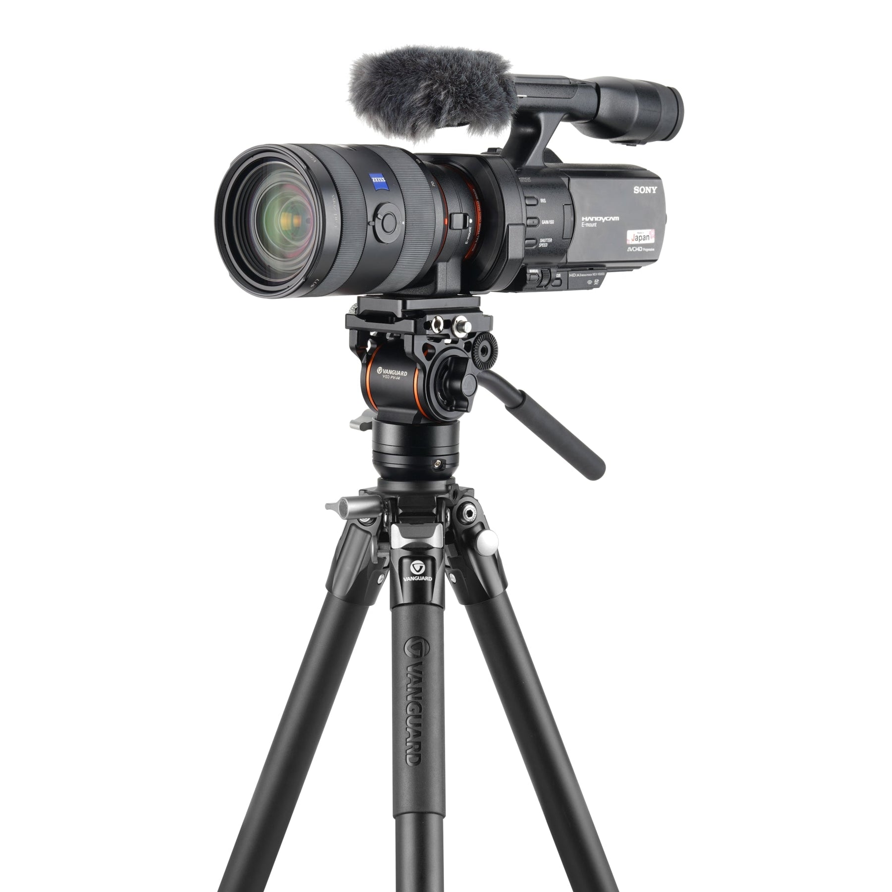 Trípode de aluminio Alta Pro 3VL 264AV14 con videocámara