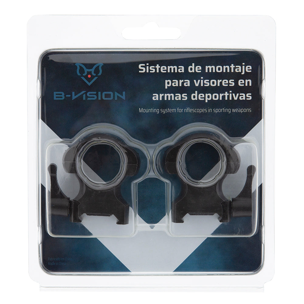Anillas desmontables de acero 2 tornillos 1″ (25,4 mm) B-Vision Weaver y Picatinny